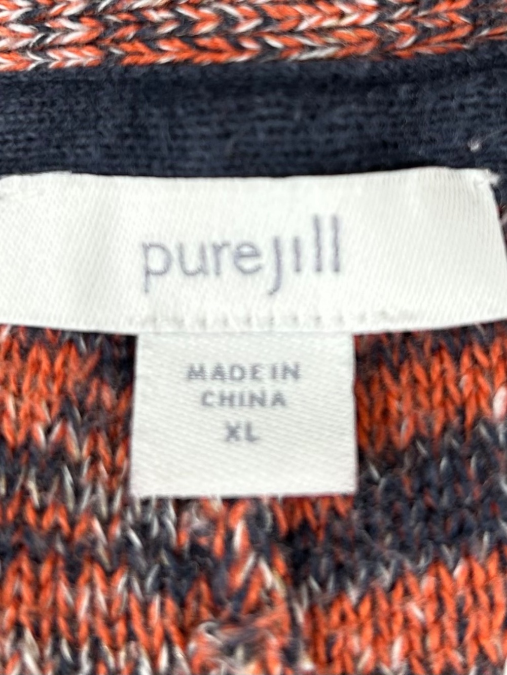 Purejill by J. Jill Campari Marled V-Neck Oversized Sweater Size XL - Picture 9 of 11